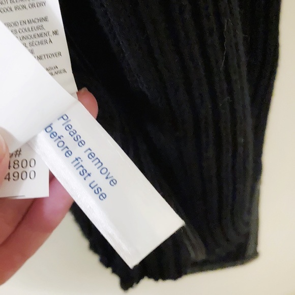 Lucky Brand open black cardigan with trim - Picture 4 of 11